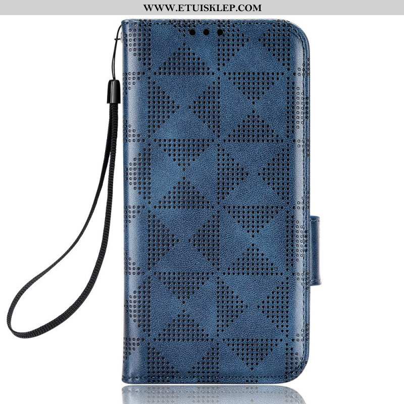 Etui Folio do OnePlus 10T 5G z Łańcuch Styl Z Paskami